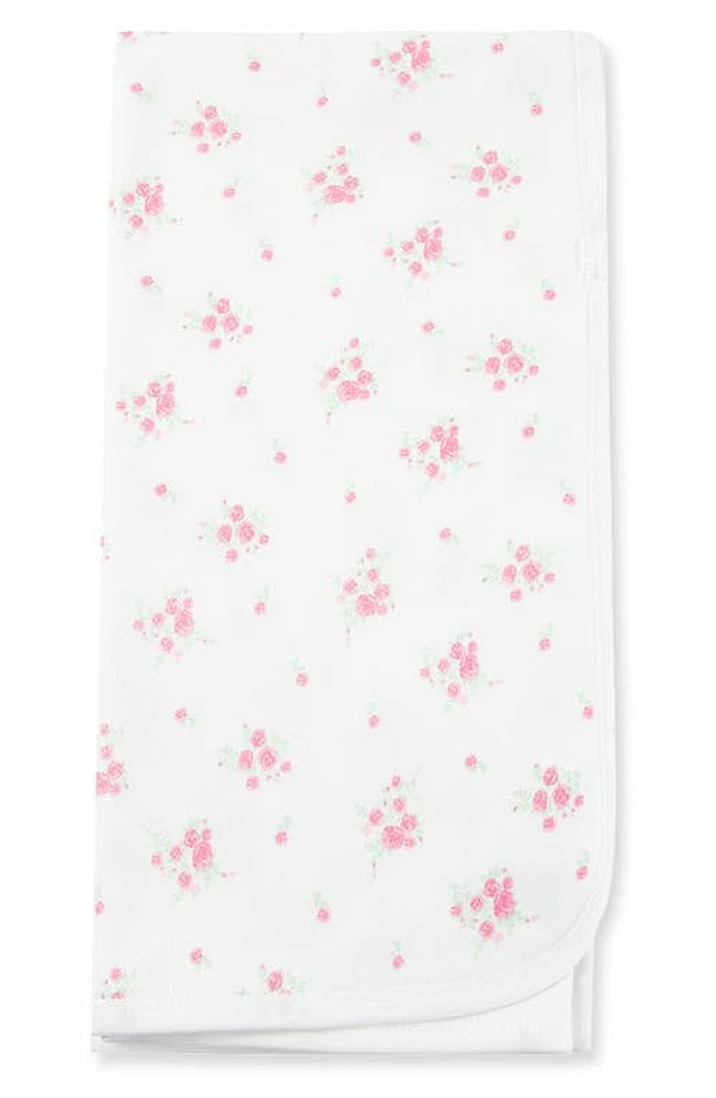 Little Me Smocked Rose Blanket in Pink at Nordstrom