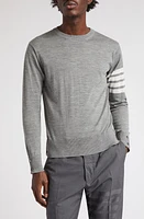 Thom Browne Men's 4-Bar Merino Wool Sweater Grey at