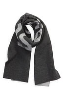 Acne Studios Toronty Logo Wool Blend Scarf in Grey/Light Grey at Nordstrom