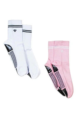 Arebesk Assorted 2-Pack Grip Crew Socks Small at