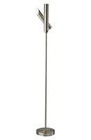 ADESSO LIGHTING Vega LED Torchiere Floor Lamp in Brushed Steel at Nordstrom