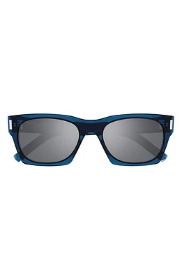 Saint Laurent 54mm Rectangular Sunglasses in Blue at Nordstrom