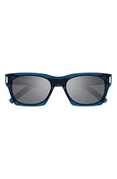 Saint Laurent 54mm Rectangular Sunglasses in Blue at Nordstrom