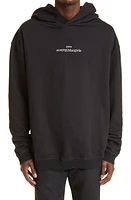 Maison Margiela Embroidered Logo Cotton Hoodie Black at Nordstrom, Us