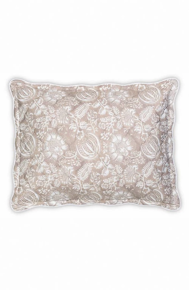 Matouk Granada Quilted Cotton Percale Sham in Dune at Nordstrom