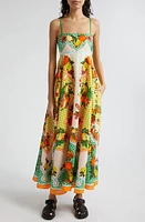 ALEMAIS Lemonis Linen Sundress Yellow Multi at Nordstrom,