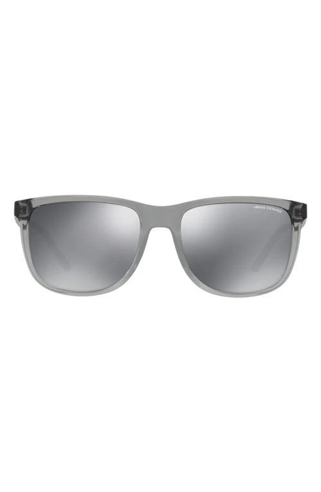 Emporio Armani AX Armani Exchange 64mm Oversize Sunglasses in Grey at Nordstrom