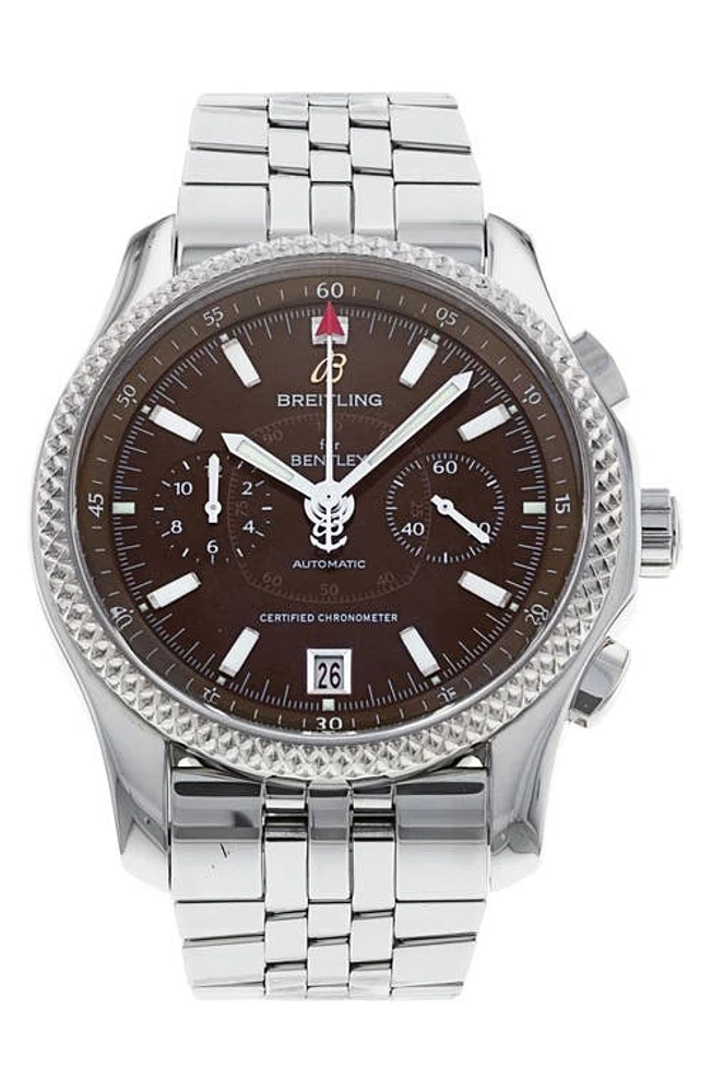 Watchfinder & Co. Breitling Preowned Bentley Mark VI Chronograph Bracelet Watch, 42mm in Brown/Silver at Nordstrom