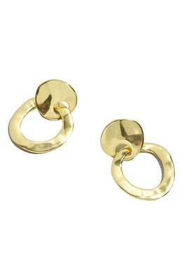 Madewell Organic Circle Earrings in Vintage Gold at Nordstrom