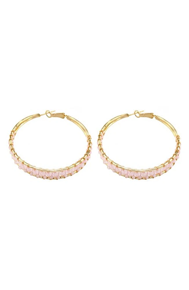 Panacea Bead Hoop Earrings in Pink at Nordstrom