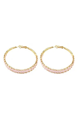 Panacea Bead Hoop Earrings in Pink at Nordstrom