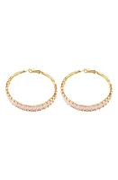 Panacea Bead Hoop Earrings in Pink at Nordstrom