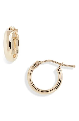 Bony Levy 14K Gold Beveled Edge Huggie Hoop Earrings in Gold at Nordstrom