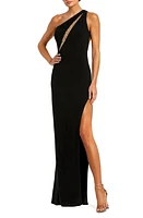 Mac Duggal Embellished One-Shoulder Gown Black at Nordstrom,