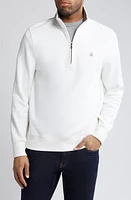 Brooks Brothers French Rib Quarter Zip Pullover White at Nordstrom,