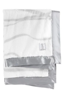 Little Giraffe Luxe Ribbon Baby Blanket in Silver at Nordstrom