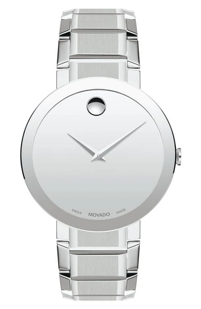 Movado Sapphire Bracelet Watch, 39mm in Silver at Nordstrom