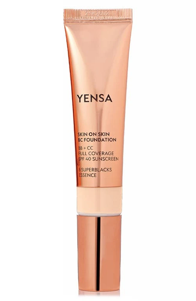 YENSA Skin on Skin BC Foundation BB + CC Full Coverage Foundation SPF 40 in Fair Cool at Nordstrom, Size 1 Oz