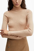 MANGO Rib Turtleneck Sweater at Nordstrom,