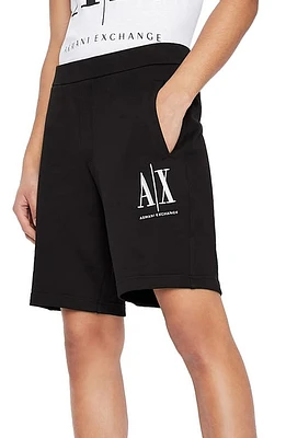 Armani Exchange Icon Shorts Solid Black at Nordstrom,