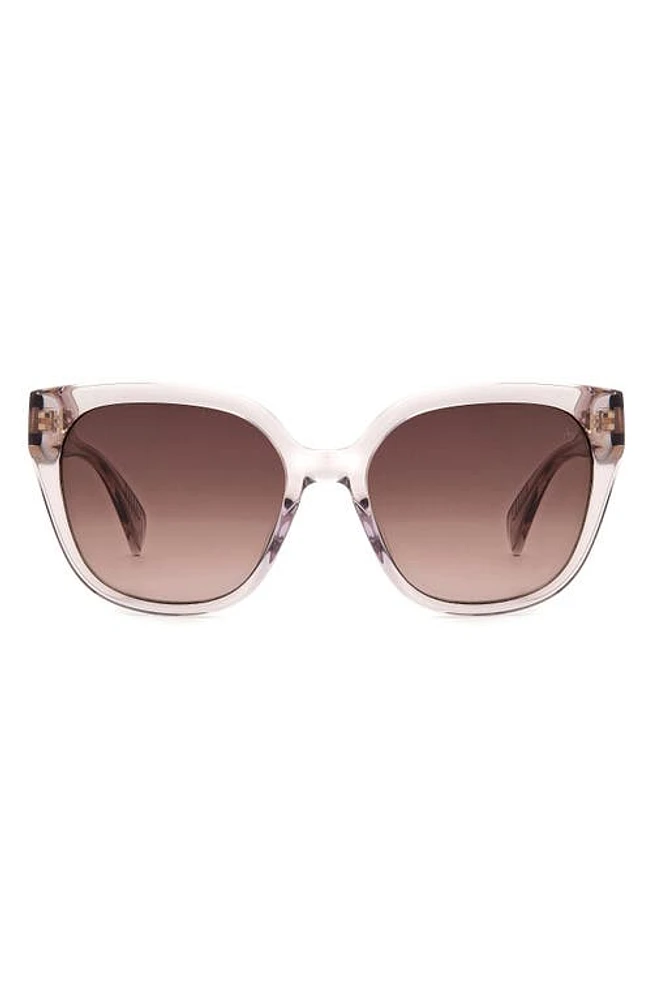 rag & bone 56mm Gradient Polarized Square Sunglasses in Beige/Brown Gradient at Nordstrom