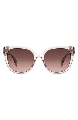 rag & bone 56mm Gradient Polarized Square Sunglasses in Beige/Brown Gradient at Nordstrom