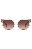 rag & bone 56mm Gradient Polarized Square Sunglasses in Beige/Brown Gradient at Nordstrom