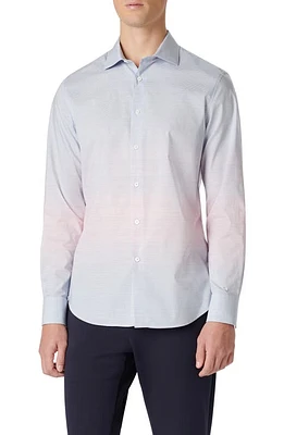 Bugatchi Axel Shaped Fit Woven Button-Up Shirt Periwinkle at Nordstrom,