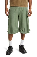 CHECKS Balloon Cotton Cargo Shorts Olive at Nordstrom,