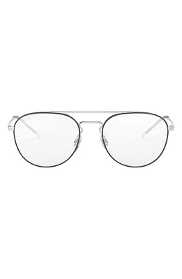 Ray-Ban Unisex 53mm Double Bridge Optical Glasses in Black Silver at Nordstrom