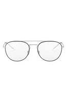 Ray-Ban Unisex 53mm Double Bridge Optical Glasses in Black Silver at Nordstrom