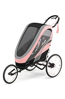 CYBEX ZENO Multisport Jogging Stroller in Black/Silver/Pink at Nordstrom