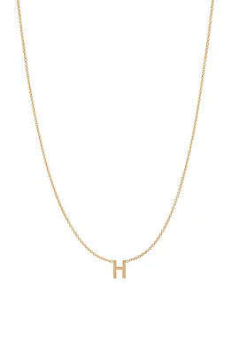 BYCHARI Initial Pendant Necklace in 14K Yellow Gold-H at Nordstrom