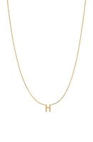 BYCHARI Initial Pendant Necklace in 14K Yellow Gold-H at Nordstrom