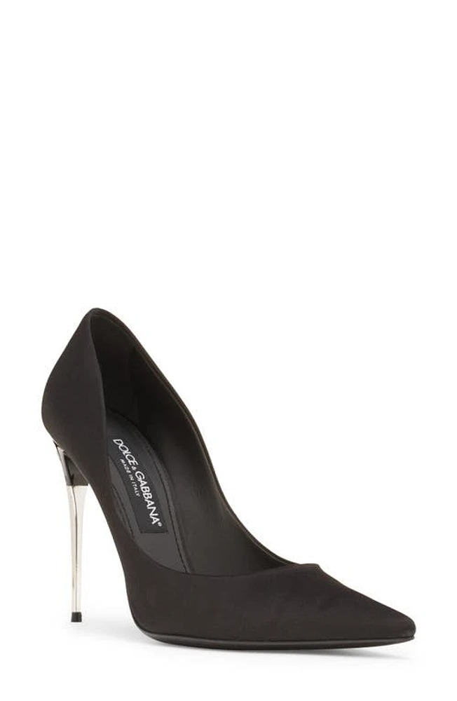 Dolce & Gabbana Lollo Pointed Toe Pump Black at Nordstrom,