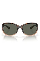 Costa Del Mar Seadrift 58mm Polarized Square Sunglasses in Tortoise at Nordstrom