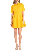 English Factory Short Sleeve Cotton Shirtdress Orange at Nordstrom,