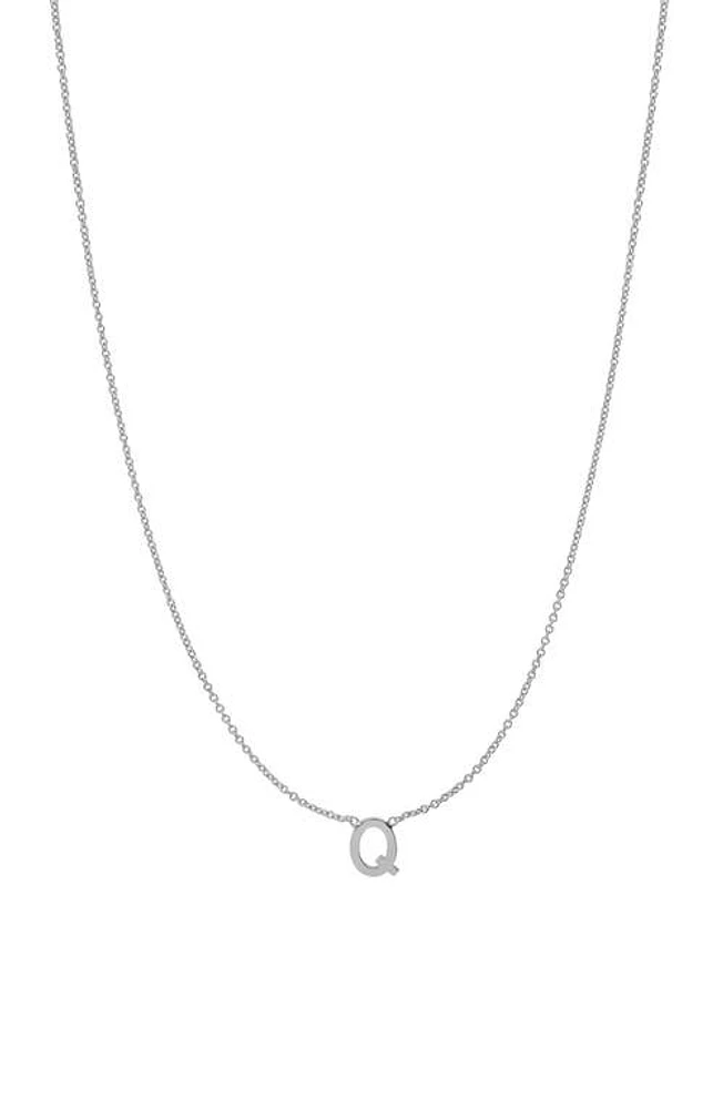 BYCHARI Initial Pendant Necklace in 14K Gold-Q at Nordstrom