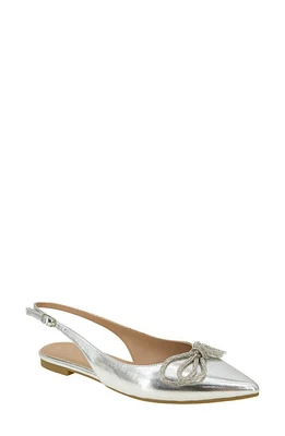 bcbg Kristin Pointed Toe Slingback Mule Silver at Nordstrom,