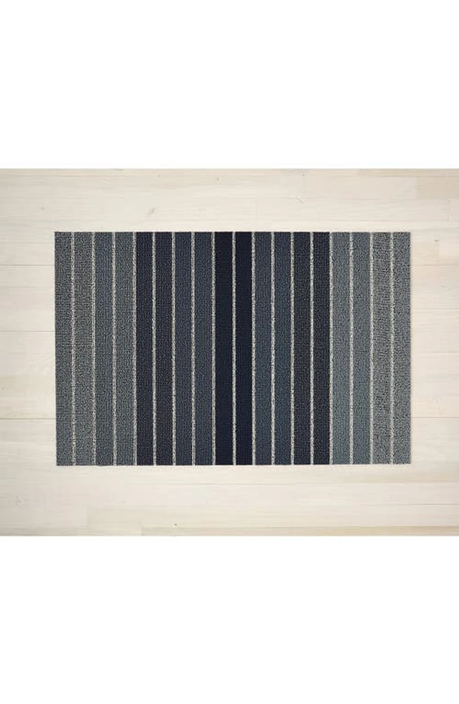 Chilewich Block Stripe Indoor/Outdoor Doormat in Denim at Nordstrom