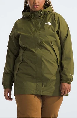 The North Face Antora Waterproof Jacket in Forest Olive at Nordstrom, Size 1X