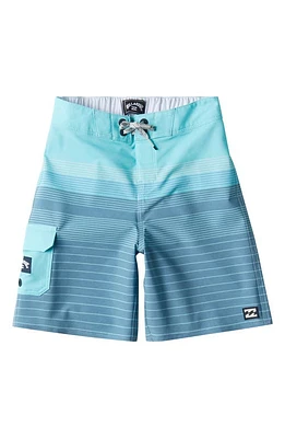 Billabong All Day Heather Stripe Pro Board Shorts Bay Blue at Nordstrom,