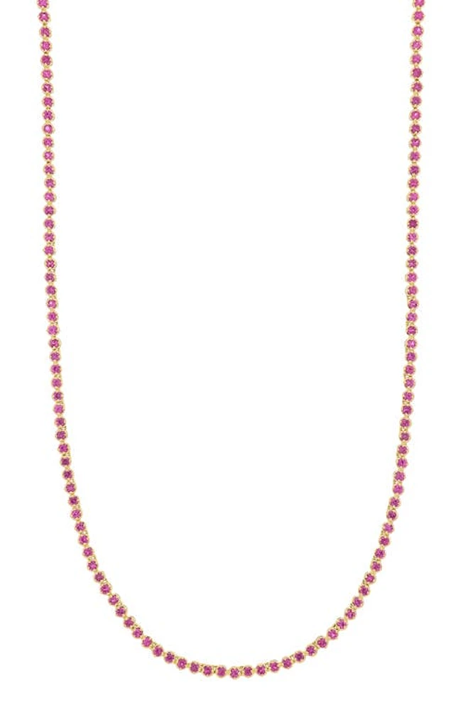 Bony Levy El Mar Ruby Tennis Necklace in 18K Yellow Gold at Nordstrom, Size 17