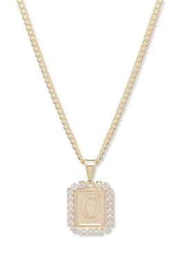 Bracha Royal Initial Card Necklace in Gold- O at Nordstrom