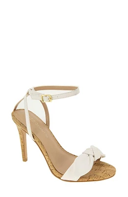 bcbg Jamina Bow Sandal in Cloud Dancer/Cork at Nordstrom, Size 10