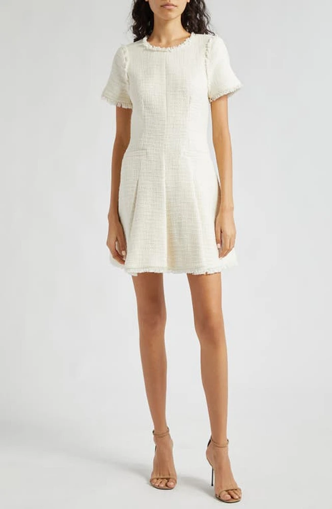 Cinq à Sept Nova Tweed Fit & Flare Dress Gardenia at Nordstrom,