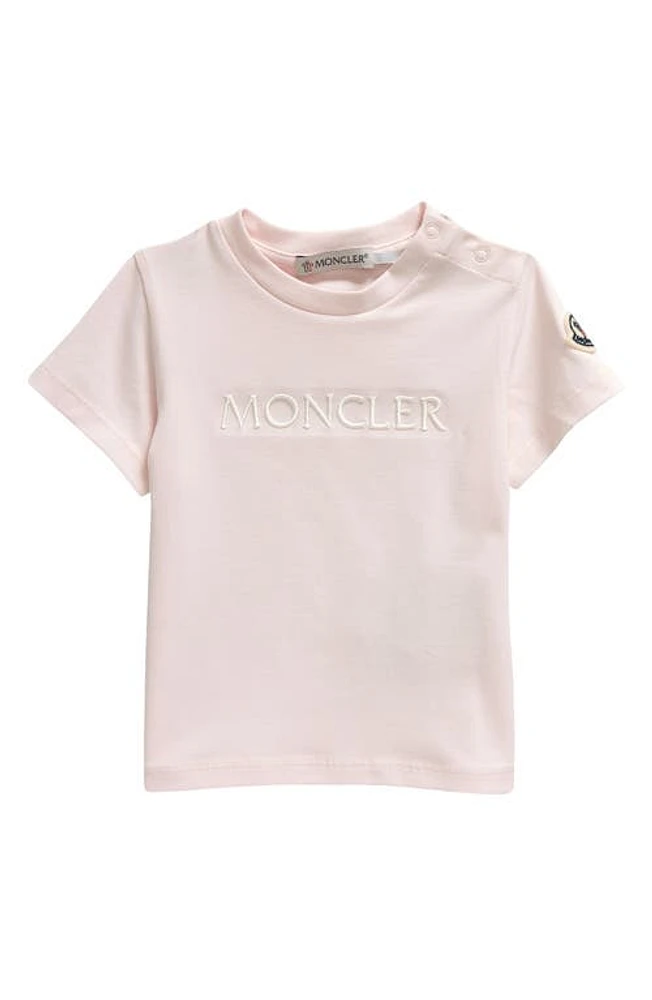 Moncler Kids' Embroidered Logo Stretch Cotton T-Shirt at Nordstrom,