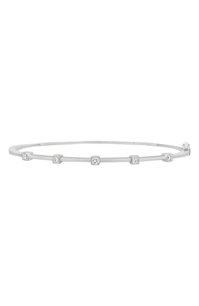 Bony Levy Aviva Diamond Station Bangle in 18K White Gold at Nordstrom, Size 7