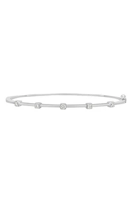 Bony Levy Aviva Diamond Station Bangle in 18K White Gold at Nordstrom, Size 7