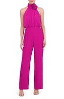 Eliza J Rosette Detail Sleeveless Jumpsuit at Nordstrom,